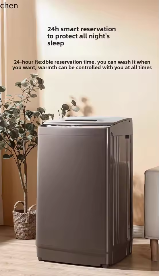 탑 로딩 세탁기의 사용 모습