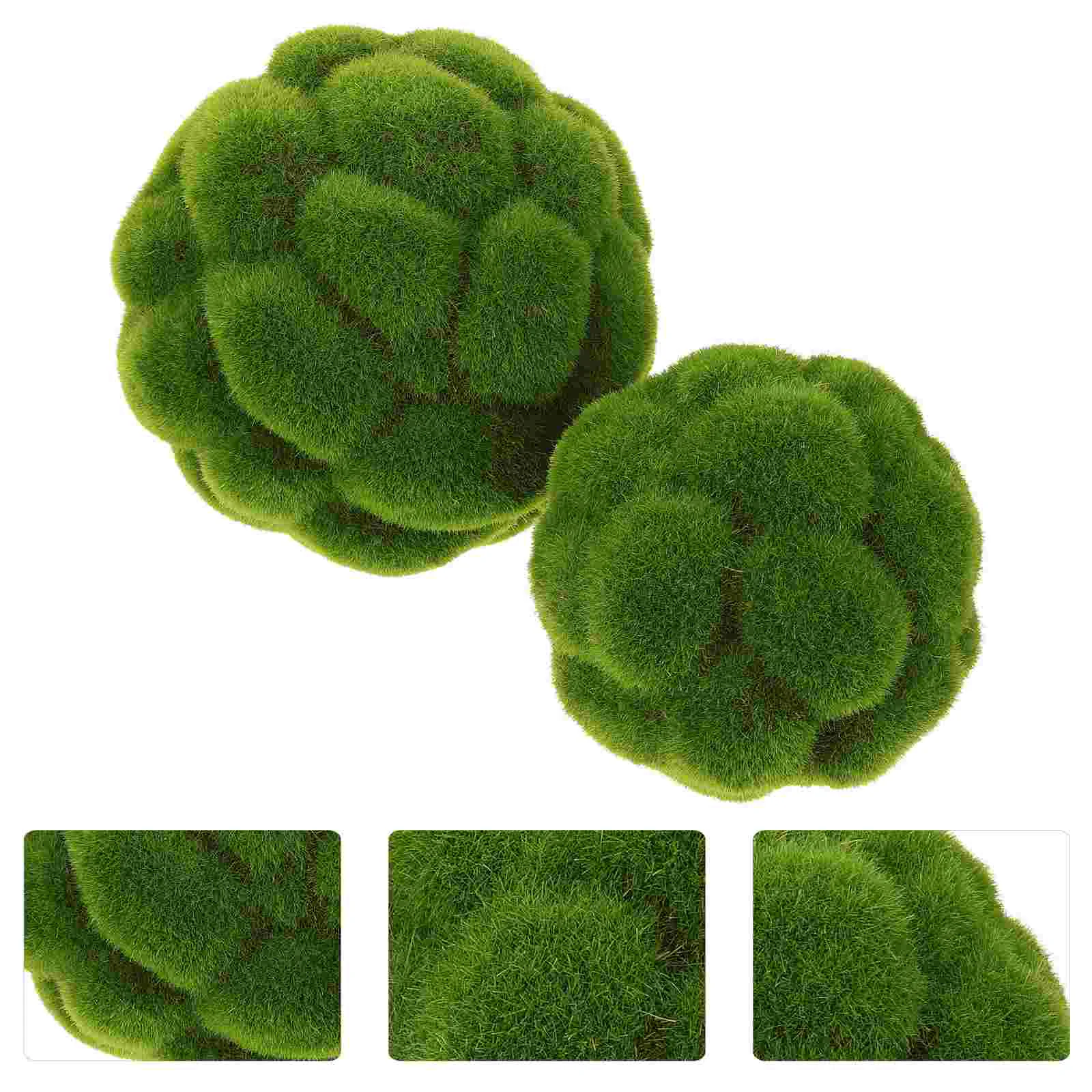 

2 Pcs Simulated balls Decorative Artificial Plants Lightweight Fade Resistant Safe Materials 2 Sizes Indoor