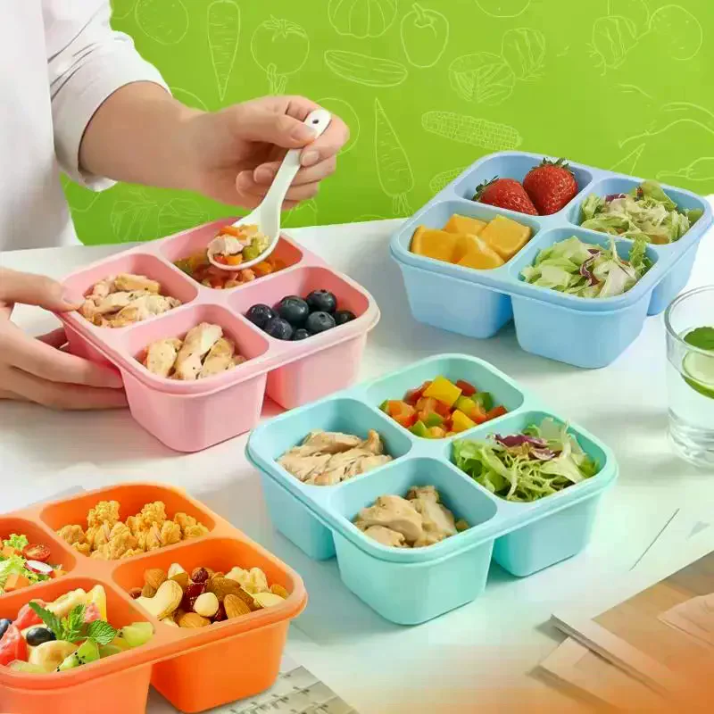 กล่องใส่ขนมซิลิโคนเกรดอาหาร 4  - Food Snacks For Picnic บทวิจารณ์และราคา