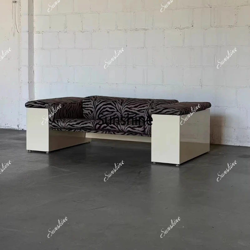 Medieval artistic zebra pattern Italian minimalist niche design living room sofa