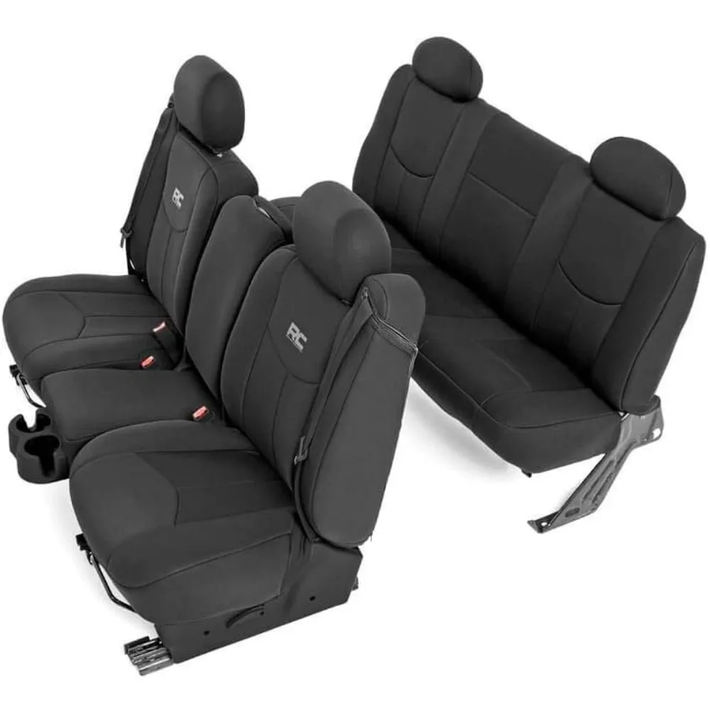 

Прочные неопреновые чехлы на сиденья для моделей Chevrolet Silverado и GMC Sierra 1500 от 1999 до 2006 года — водостойкие и с защитой от ультрафиолета.