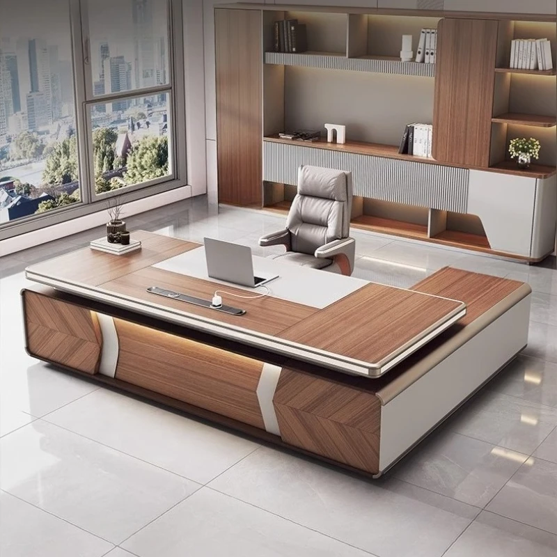 

Office Desk Boss Simple Modern Chairman Desk Chair Combination Office Furniture