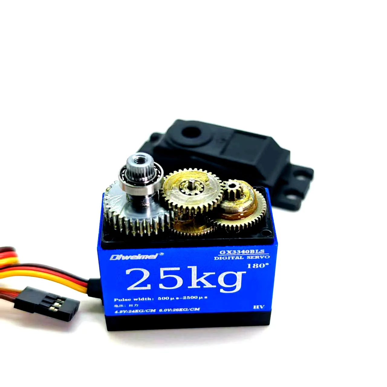 25KG digitale servo 180/270 graden, metalen tandwiel hoog koppel, voor RC auto robotarm industrieel