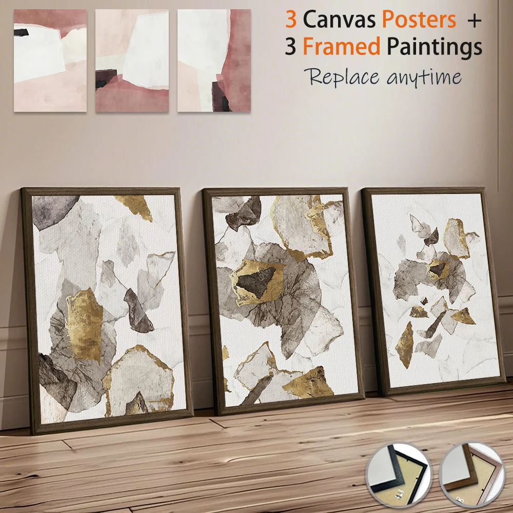 

Buy Three Get Three Free, 12*16in Canvas Poster Abstract, Polished Plexiglass Frame, Vintage Wall Art for Home Room Decor