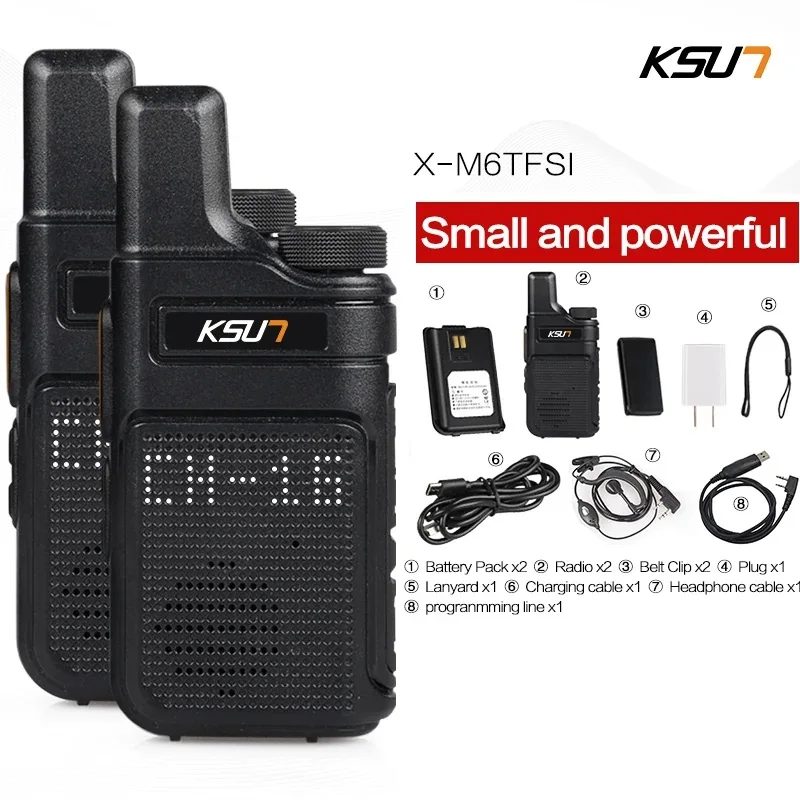 Bovenkant! M6 Handheld PMR446 FRS Walkie Talkie 2 stuks Set Radiostation Zender voor kinderen Draadloos apparaat Tweerichtingsradio