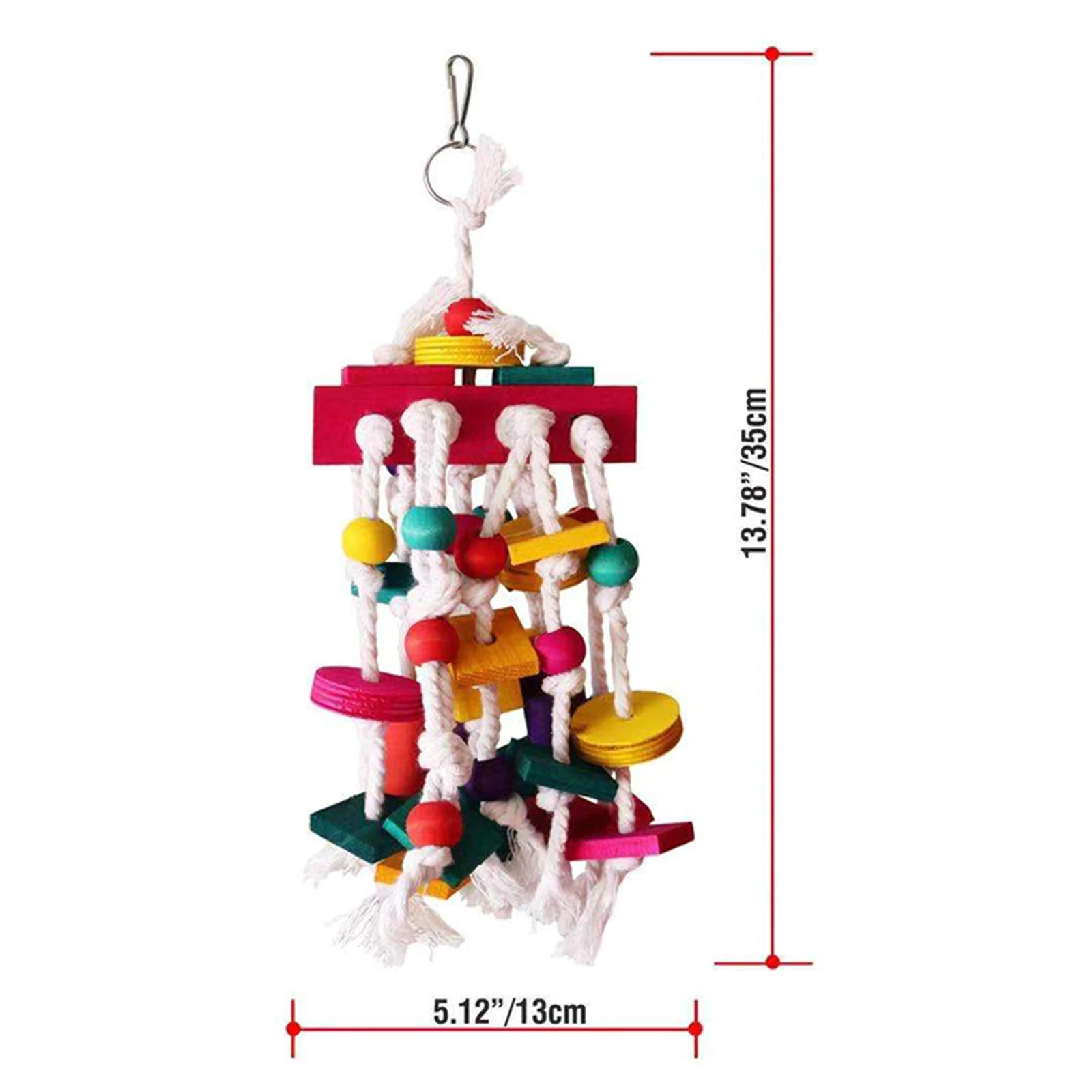 Natural Wood Bird Toys Beak Exercise Entertainment Large Parrot Toys for Large Medium Macaws African Greys Cockatoos view 6