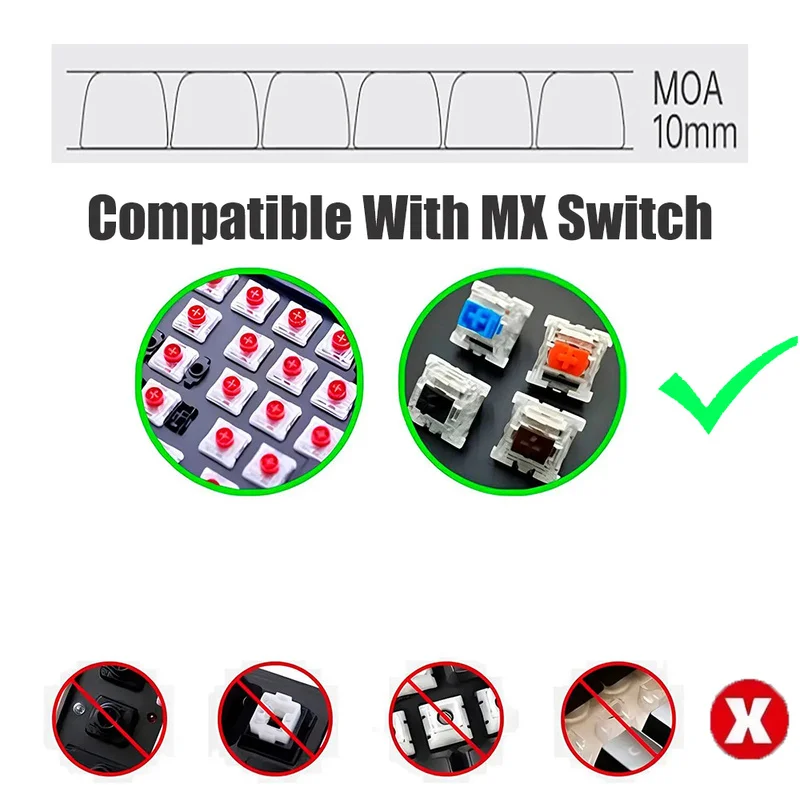 Cute Anime Keycaps,134 Keys MOA Profile Dye-Sub GMK Custom PBT Key Cap For MX Mechanical Keyboards 61/68/75/84/87/89/96/98/104 view 5