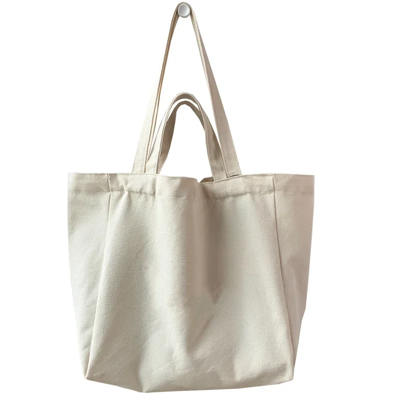 Borsa grande in tela per donna borsa a tracolla in bianco Beige per la spesa borsa da donna riutilizzabile per la spesa femminile Eco Friendly 2024