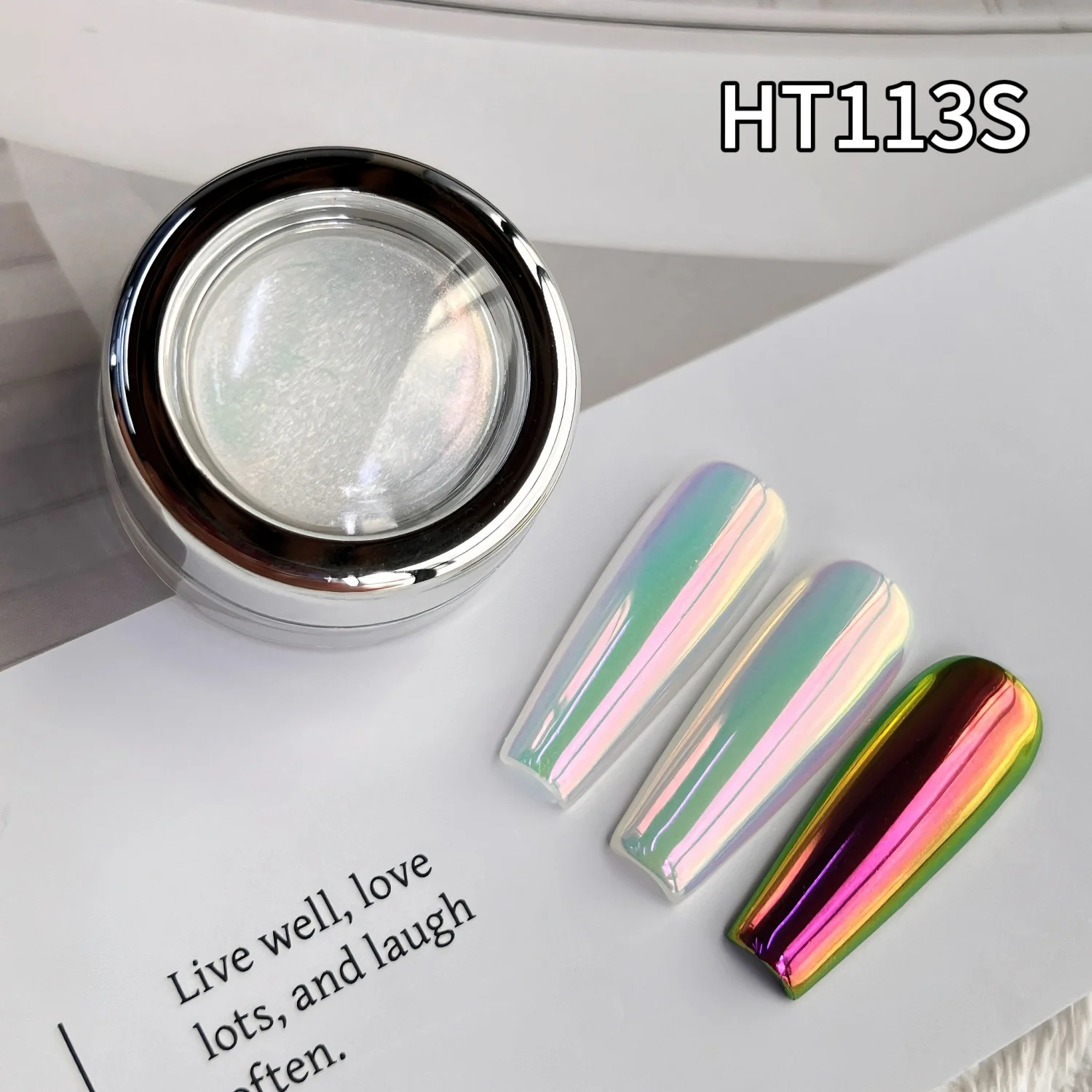 Nieuwe 16 kleuren Aurora Magic Mirror Powder Nail Glitter Chrome Pigment Dust Effect voor Nail Art Decor Manicure Design