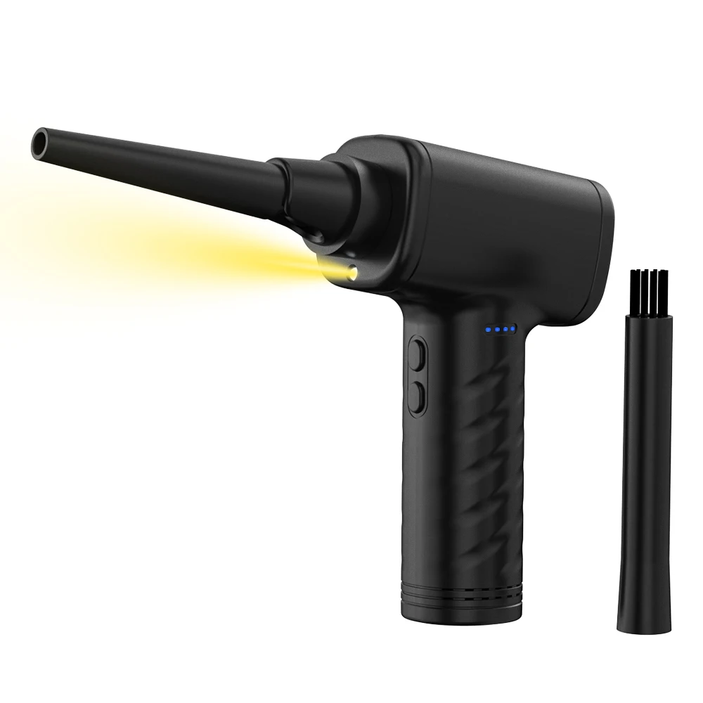 

3-скоростная беспроводная электрическая воздушная тряпка со светодиодной подсветкой для очистки клавиатуры компьютера, тряпка со сжатым воздухом