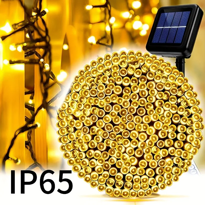 

Солнечные гирлянды, уличные водонепроницаемые 8-режимные светодиодные гирлянды на солнечной энергии для сада, Рождества, Хэллоуина, свадебные украшения