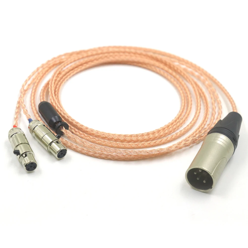 16 Core LITZ 7N 99% Copper OCC Graphene Xlr 4.4 Male  Headphone Cable Hifi For Audeze LCD-3 LCD-2 LCD-X LCD-XC LCD-4z LCD-MX4