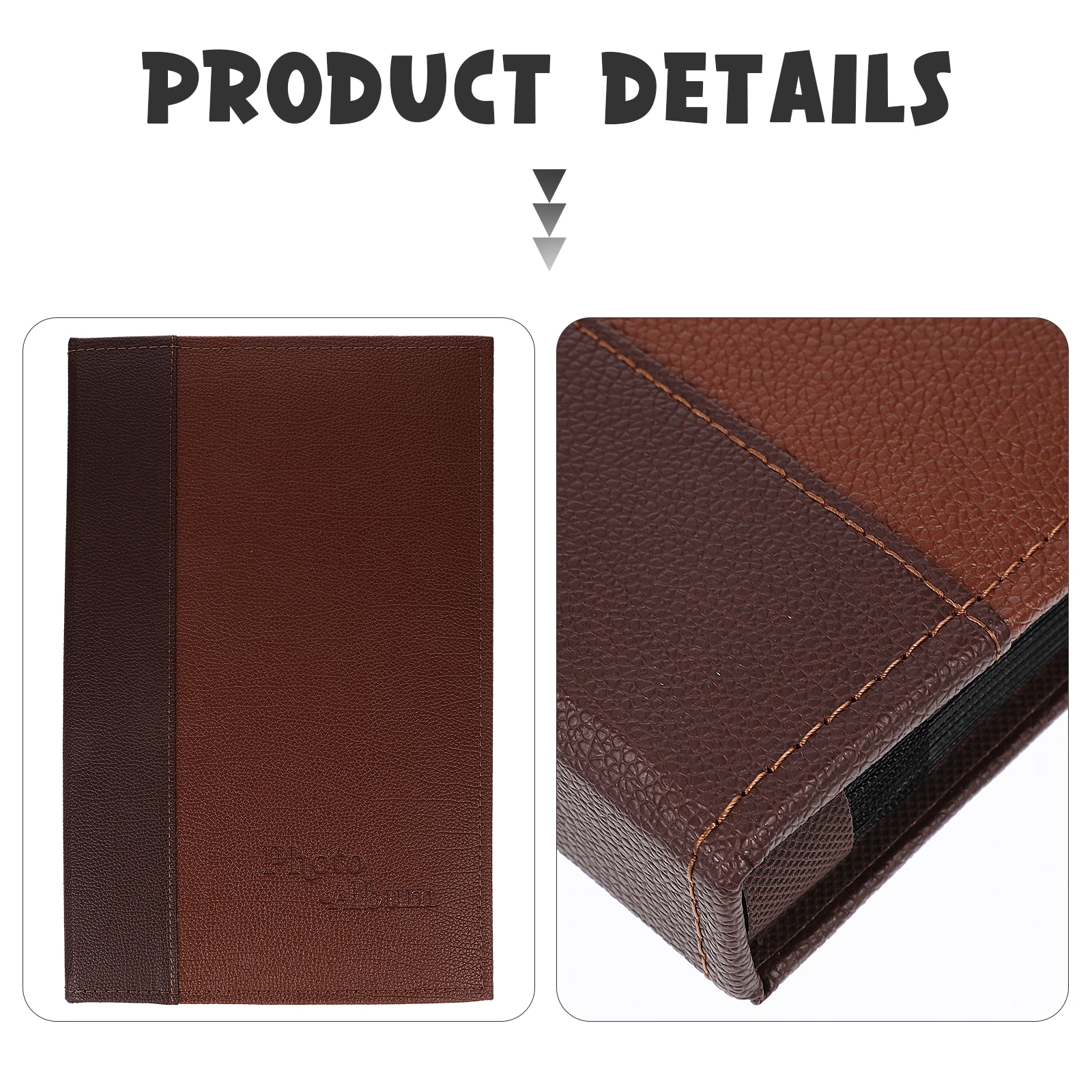 

Photo Album 6 Inch Retro Scrapbook PU DIY Container Blank Book Decorative Family Gift Wedding Anniversary Christmas