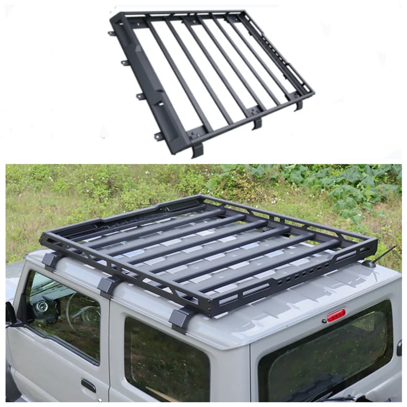 

Roof Travel Frame For Suzuki Jimny JB64 JB74 2019 2020 2021 2022(With LED Light) High Quality Aluminum Alloy Car Rack Flat