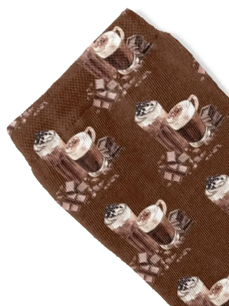 Chocolate Coffee Latte Socks custom sports hiking golf Socks Women's Men's