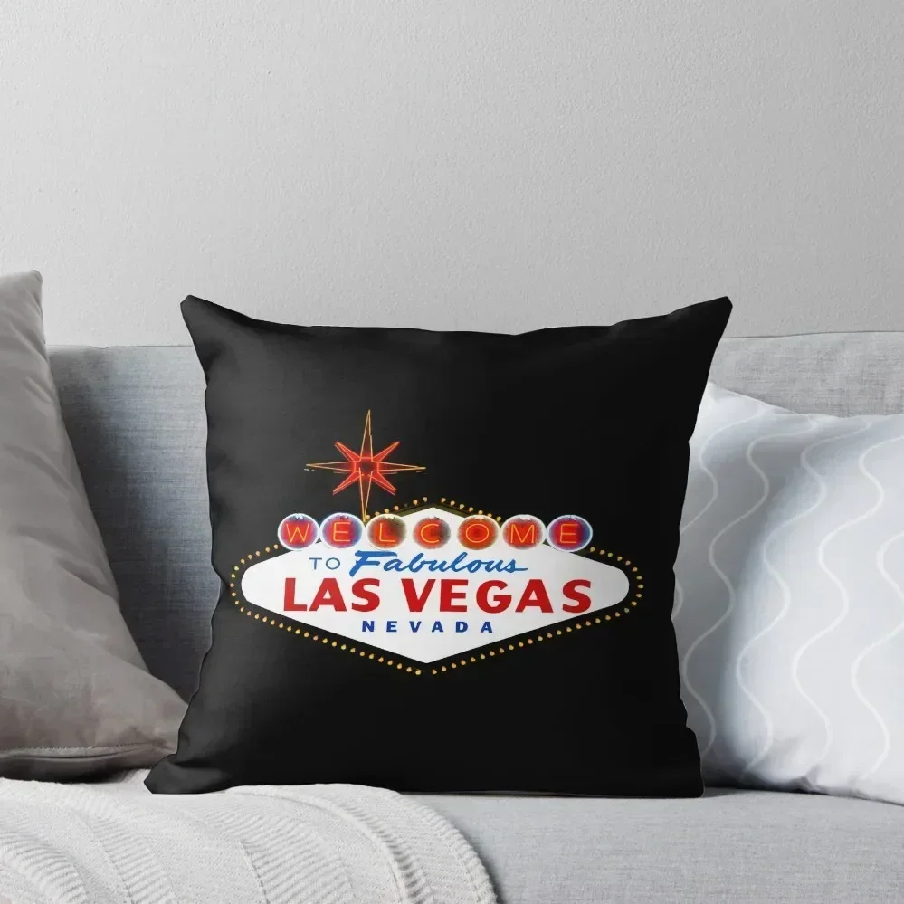 Las Vegas Sign Throw Pillow Rectangular Cushion Cover Plaid Sofa pillow