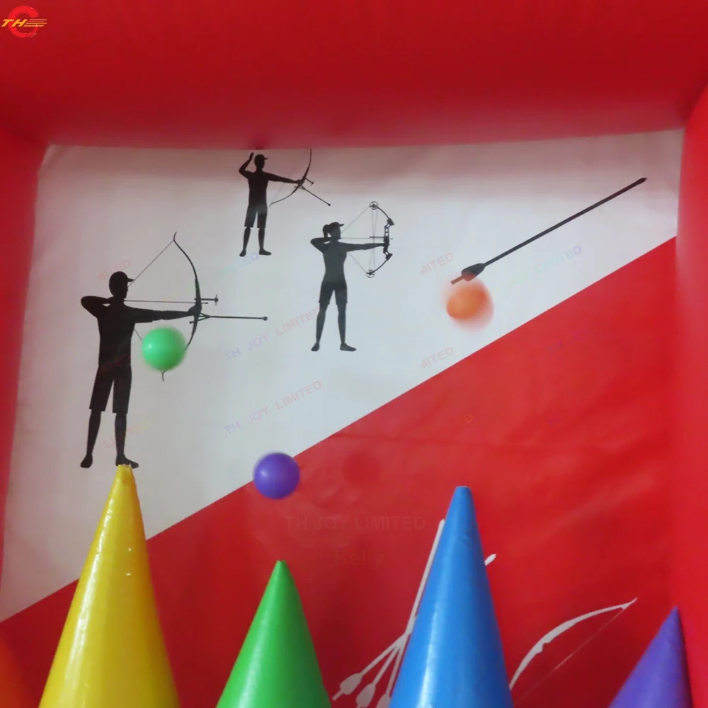 Outdoor 2 in 1 Dardo gonfiabile Tiro Hover Ball Shootout Gioco gonfiabile Spazio Palline Tiro con l'arco Gioco di carnevale Giocattoli in vendita