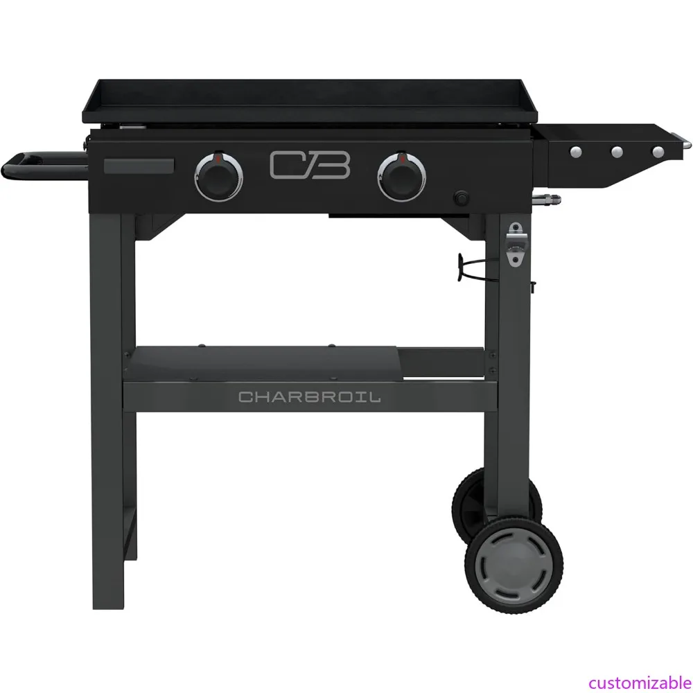 

Charbroil 28-Inch 2-Burner Propane Gas Griddle with Cart, Black - Performance Series