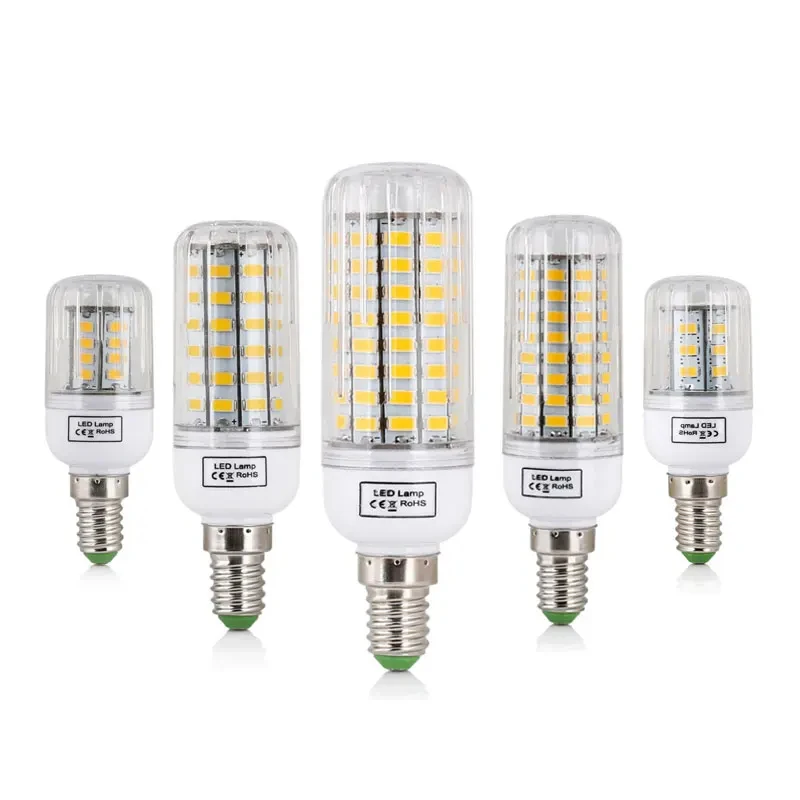 

LED Corn Light E12 E14 E27 B22 5730SMD LED Bulbs AC 110V/220V Screw Base Lamp 24-165 LEDs Chandelier for Home Office Lighting