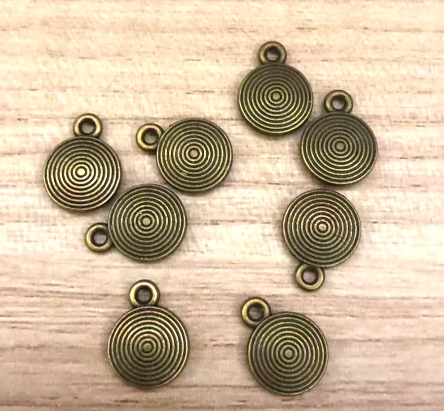 

30PCS 9*12mm spiral round pendants for handmade HW2902