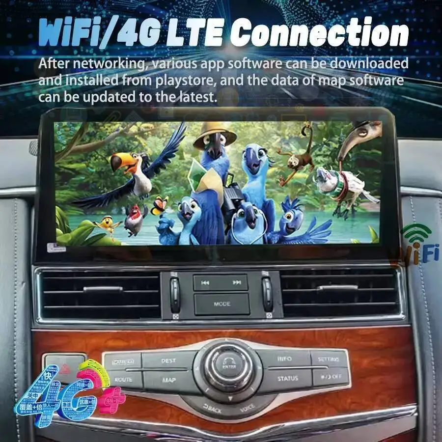 For Nissan Patrol Y61 Y62 Infiniti QX80 QX56 ARMADA 2010-2020 12.3