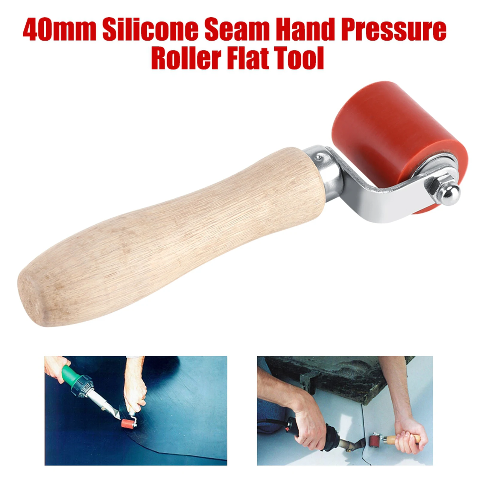 40mm Silicone Hand Pressure Roller Seam Roofing Roll Silicone Seam Hand Pressure Roller for Roofing Hot Air Heating PVC Welding