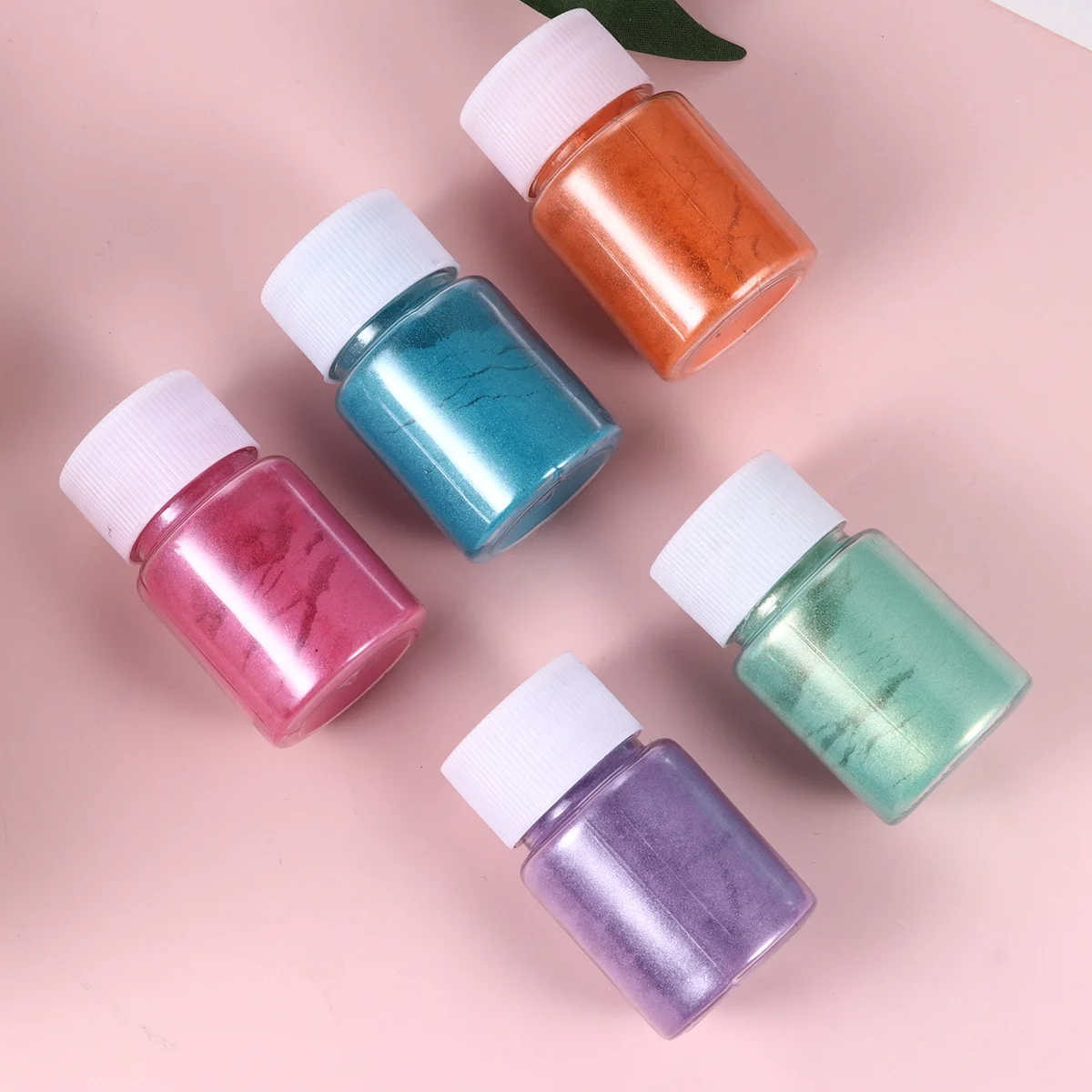 

10Pcs Flashing Powder Pigment Assorted Colors Grade Pearl Mica Powder for Soap Bath Nail Art DIY Decoration