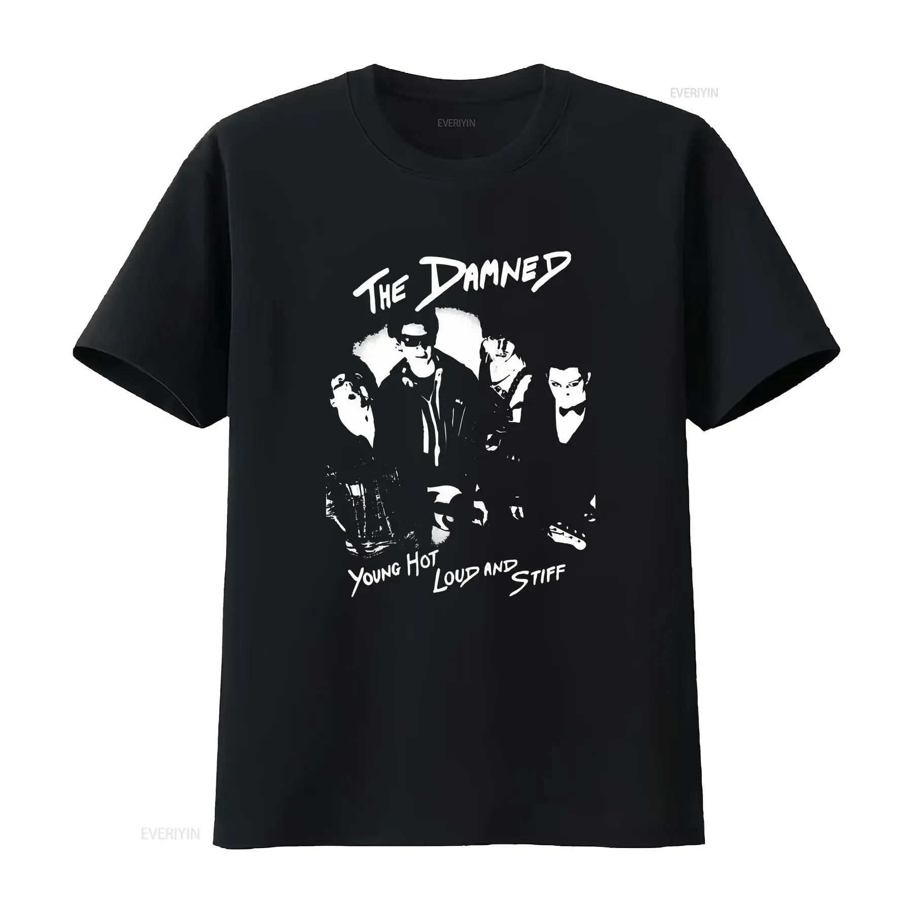 New The Damned young hot loud and stiff T Shirt All Size For Men TU387 vintage Washed Slightly fashion homme