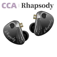 CCA Rhapsody Earphones 2DD+4BA Music IEM Headphone Hybrid HiFi Wired Earbuds With Detachable Cable for Audiophiles Musicians