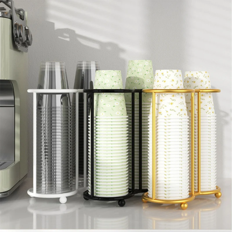 Cup Storage Rack Bar Milk Tea Coffee Cup Rack Household Disposable Cup Taker Multi-purpose Iron Shelf