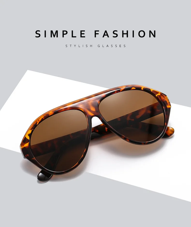 Vintage Markendesigner Flat-Top Piloten-Sonnenbrille für Damen und Herren, Beliebte Luxus-Sonnenbrille, Punk Outdoor-Fahrbrille, UV400-Schutz – Detail 4