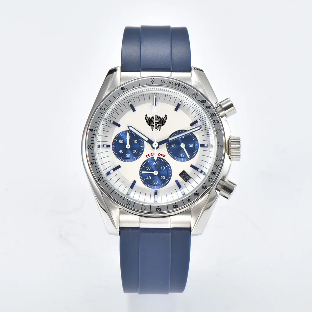 Orologio VK63 di lusso di fascia alta da 39,7 mm con quadrante personalizzato tipo panda luminoso da 32,5 mm e accessori per orologi con movimento al quarzo VK63