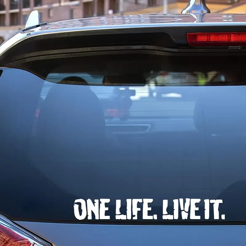 ملصق فينيل للسيارة أو فان أو 4X4: حياة واحدة، عش ذلك. #2
