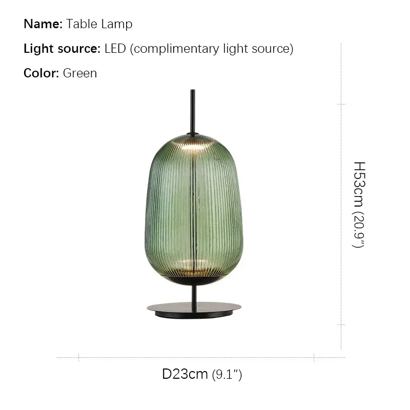 VIOLET Contemporary GlassTable Lamp Nordic Fashionable Living Room Bedroom Personality Creative LED Decoration  Desk Light