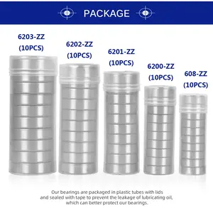 10 PCES ABEC-5 6201zz 6201Z 6201-2Z 6201 ZZ 12*32*10 mm Metalldichtung Tiefes hochwertiges Kugellager 12 x 32 x 10 mm 6 Hauptverkäufe mit 6201 2RS - №3
