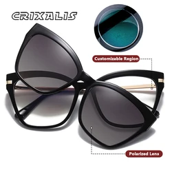 CRIXALIS Trendy Cateye Custom Glasses Frames Women Customized Anti Blue Light Myopia Spectacles Hyperopia Lens Eyewear Female