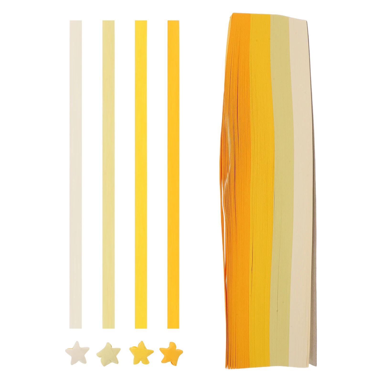 

5400Pcs DIY Origami Star Paper Strips Yellow Collection Double Sided Colorful Sheets for Paper Star Decorations Crafting Kits