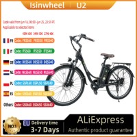 isinwheel U2 adult electric Cruiser bike 350W motor 36V 13Ah battery city commuter electric bike 26 inch tire city electric bike