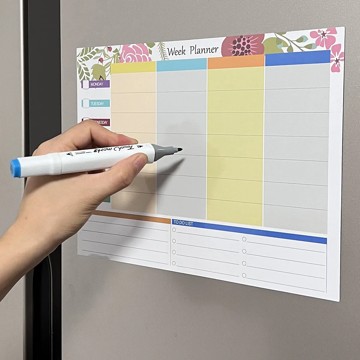 1 magnetic refrigerator sticker message board with erasable soft whiteboard sticker weekly schedule