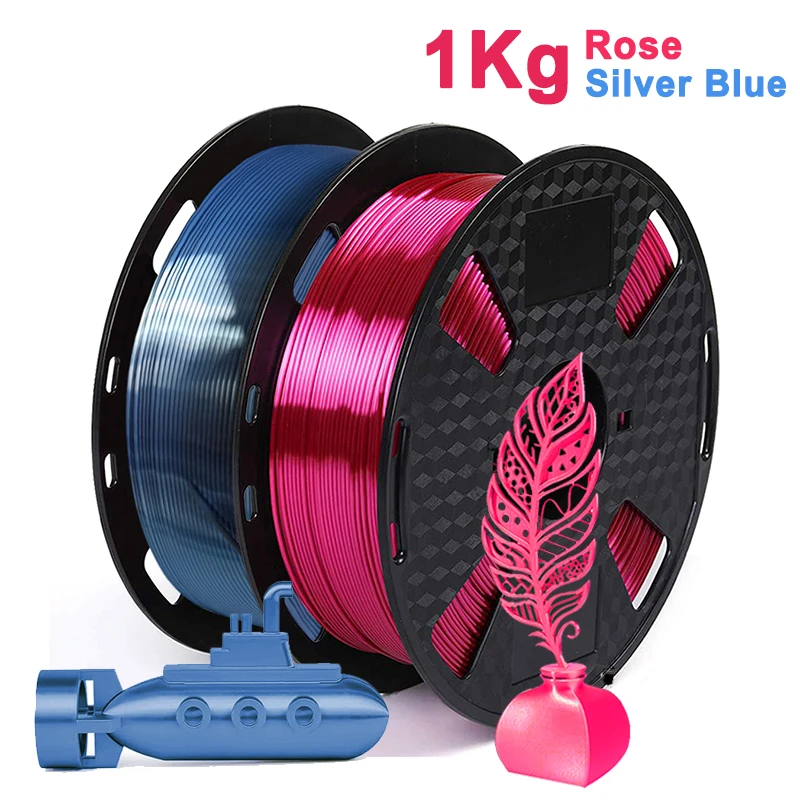 

1.75mm Silk Blue Rose PLA 3D Filament Wire Spool Wire 3D Printer Material PLA rose Filament wire Vacuum Packaging 250g 500g 1Kg