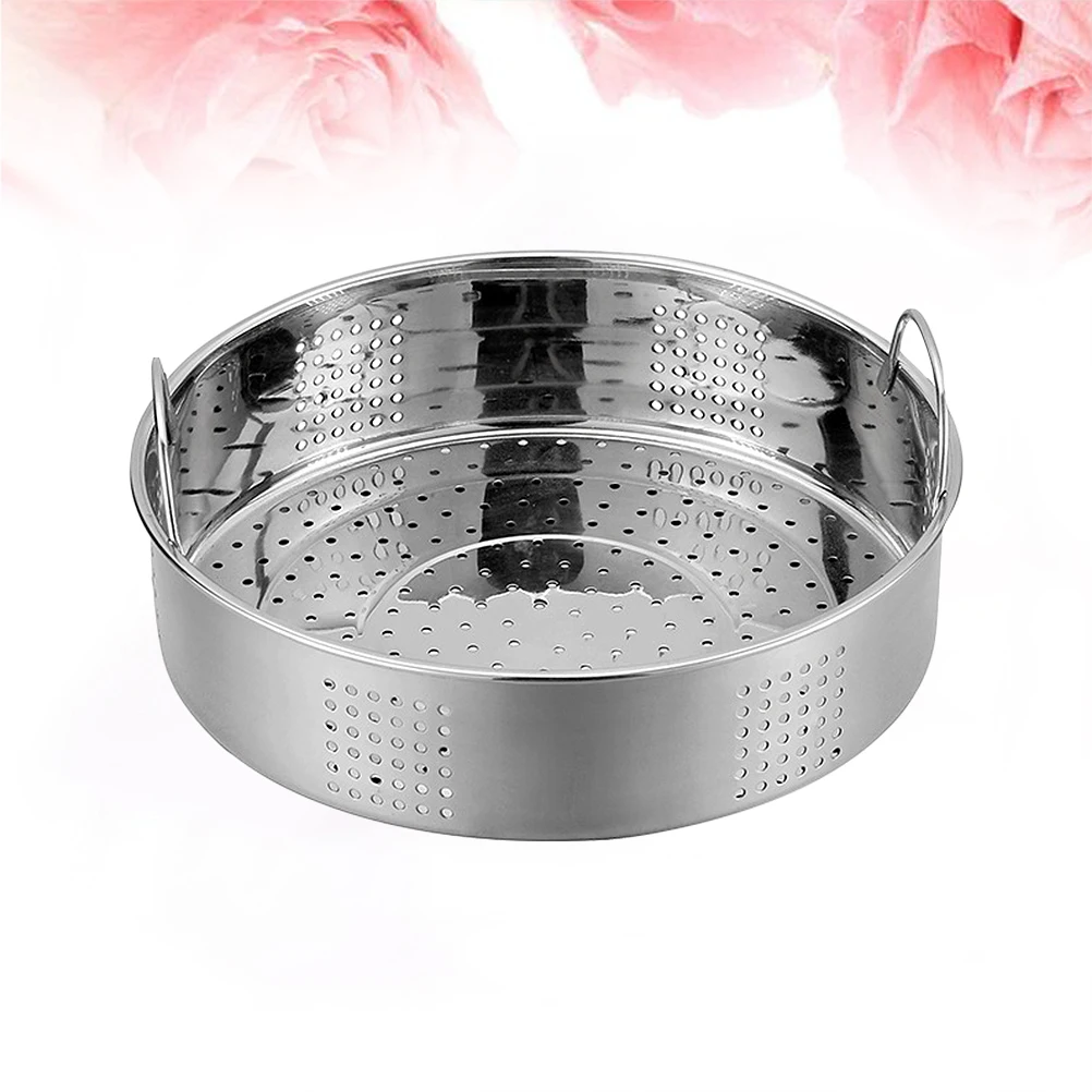 

23Cm Handle Stainless Steel Steamer Basket Heavy Duty Non Stick Surface for Easy Cleaning Steamed Bun Cookware Kitchen Steamer