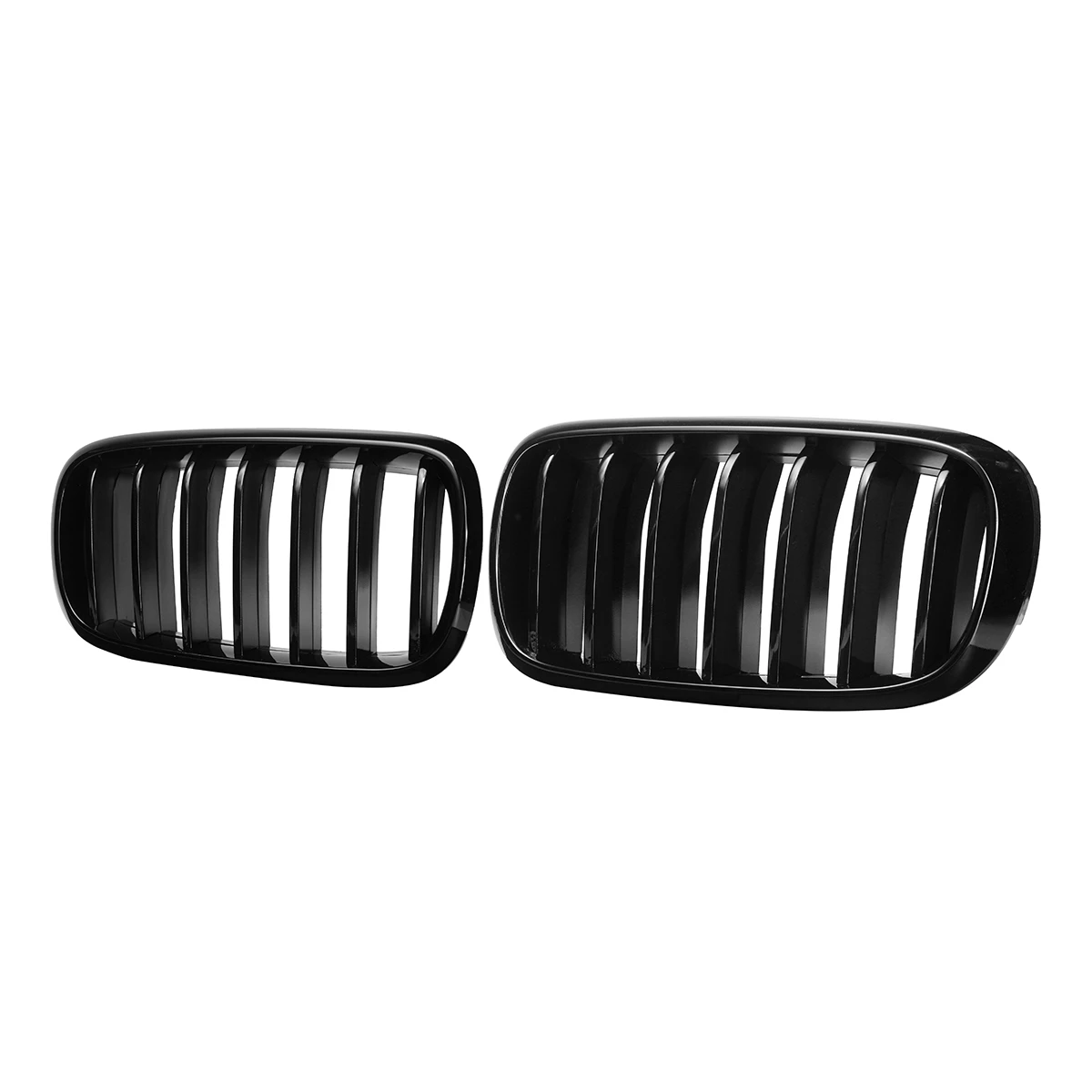 

2Pcs Car Front Hood Kidney Grille Grill Mesh Bright Black Racing Grills for-BMW F15 F16 X5 X6 2014 2015 2016 2017