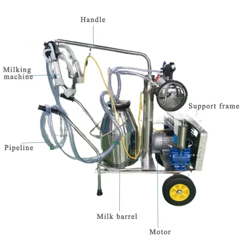 Hot Sale Agricultural Machinery Cow Vacuum Pump Cow Milking Machine From Milk Automatic Line