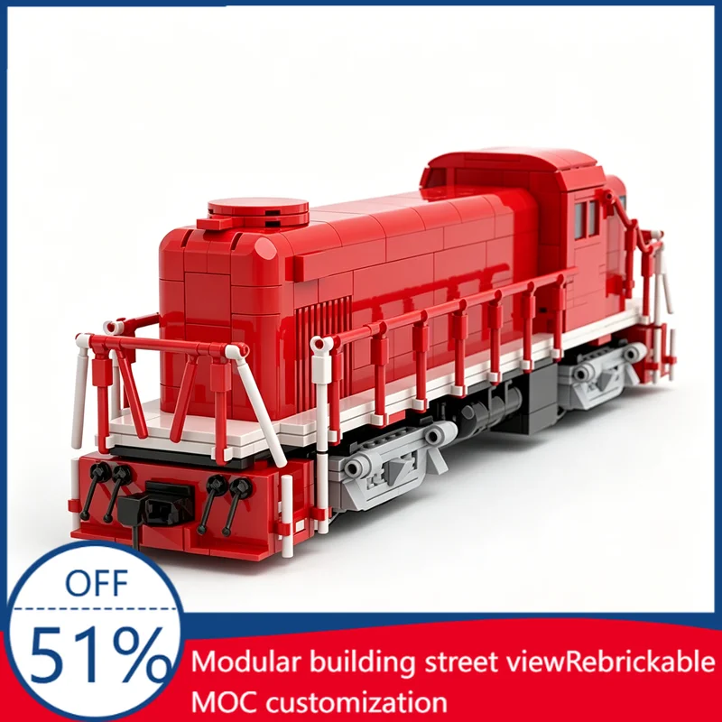 1193 Pcs Alco RS-3 Vermont Railway Custom Building Blocks Diesel Locomotive Model Educational Assembly Toy For Collectors Gifts