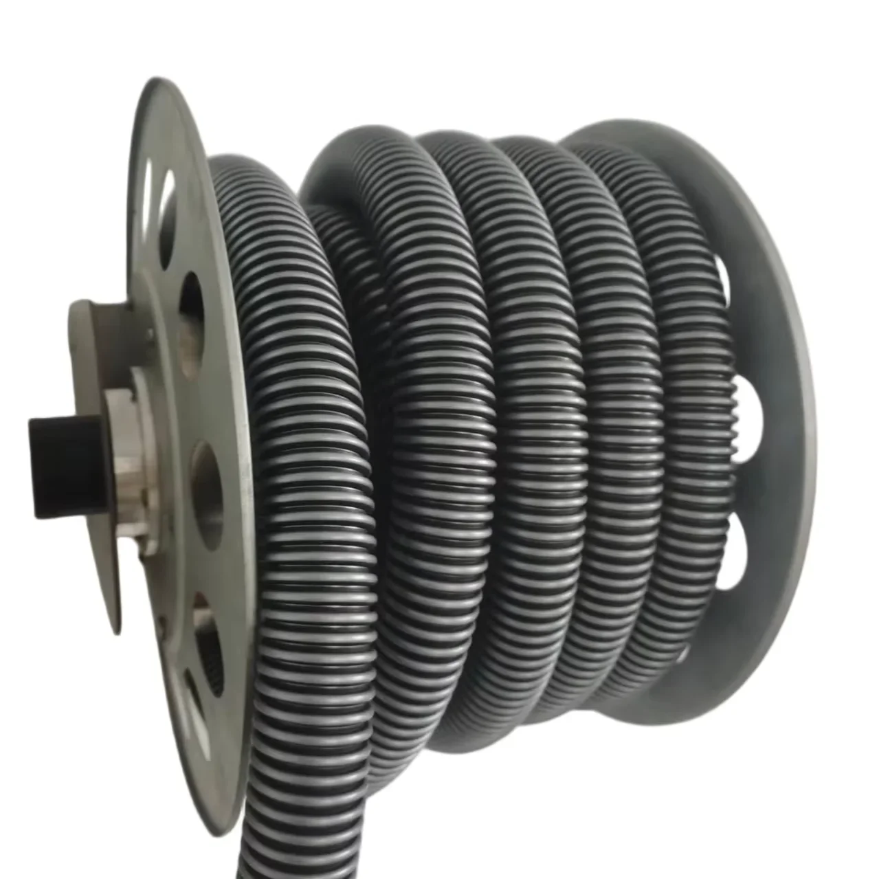 Vacuum Hose Reel With 30ft Extension Retractable Hose, 1-1/4'' Wall Mount Vacuum Replaceable Hose Suitable