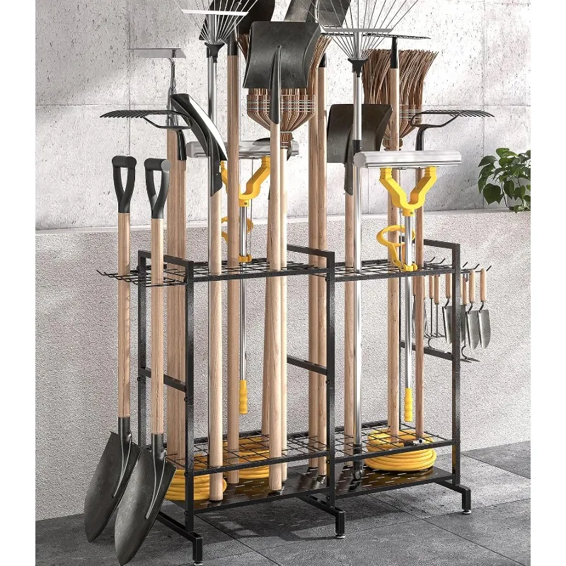 

Tool Organizer for Garage,Yard Tool Rack Up to 70 Long-Handled Tools/Rakes/Brooms/shovel for Shed, Workshop,Garden Tool
