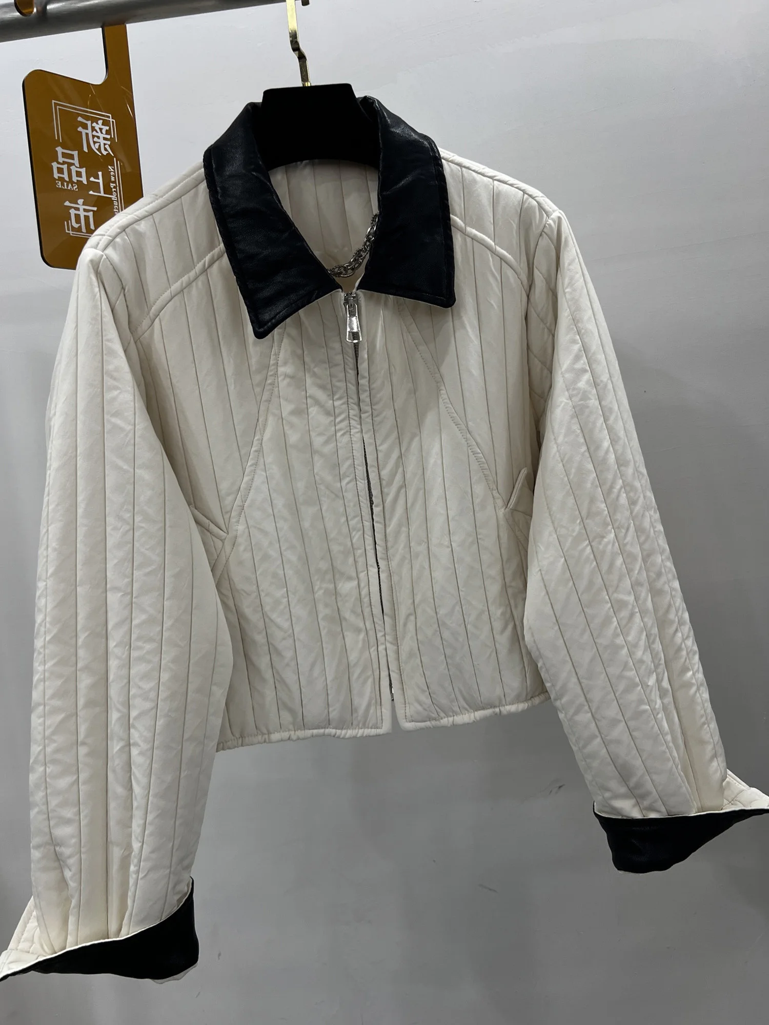 High-End Retro Ort Katoen Jaet Dunne Kraag Casual Dames Faionable Herfst Winter Vrije tijd Veelzijdige Katoenen Jas