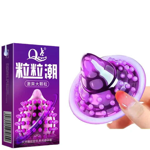 12PCS Climax Dotted Condomss Vaginal Massage Cock Covering Peniss Sleeves Couple Stimulation sexx Toy Fama Particles Condom For 18