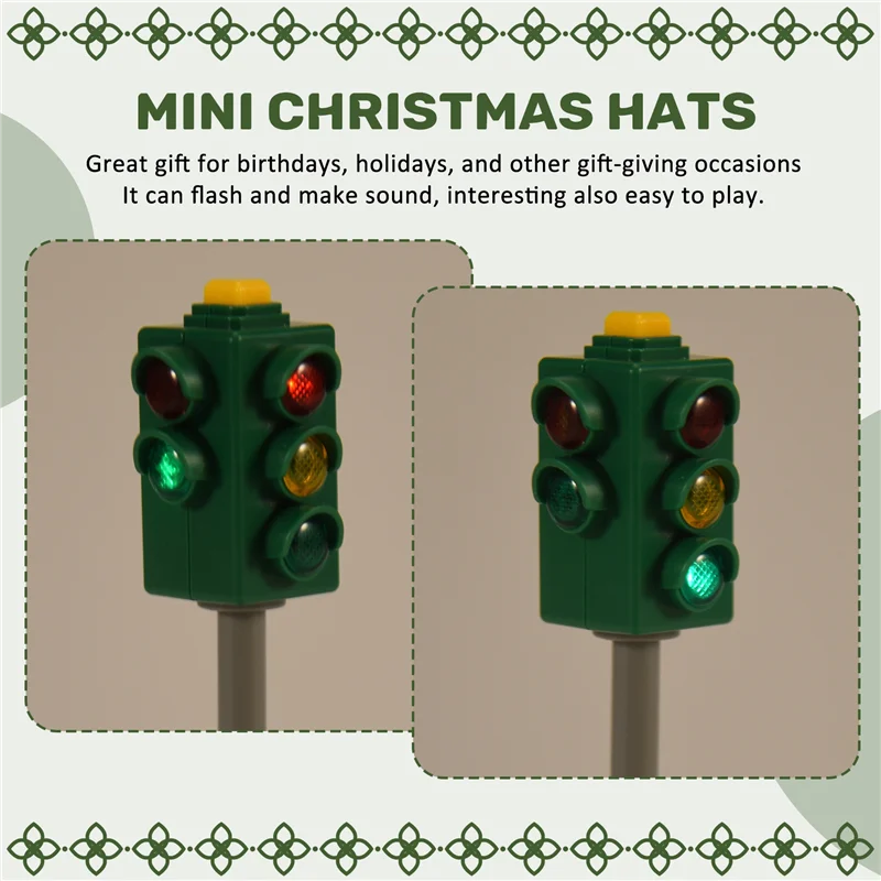 ABJL-Mini Traffic Signs Road Light Block With Sound LED Children Safety Traffic Light Model Kids Traffic Light