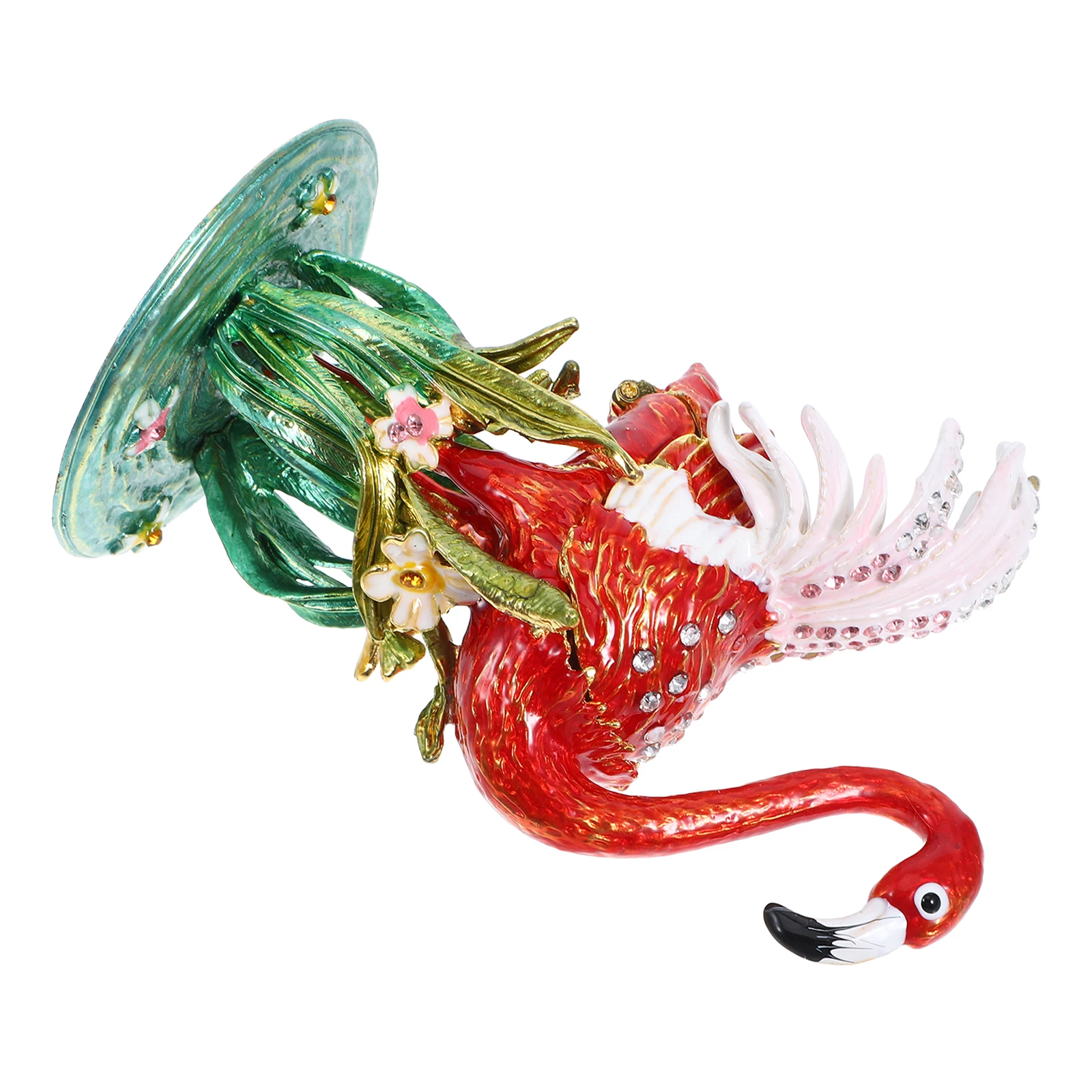 

Multifunctional Flamingo Vintage Metal Alloy Decorative Storage For Home Office Desktop Pink Bird Ornament Unique Gift Keepsake